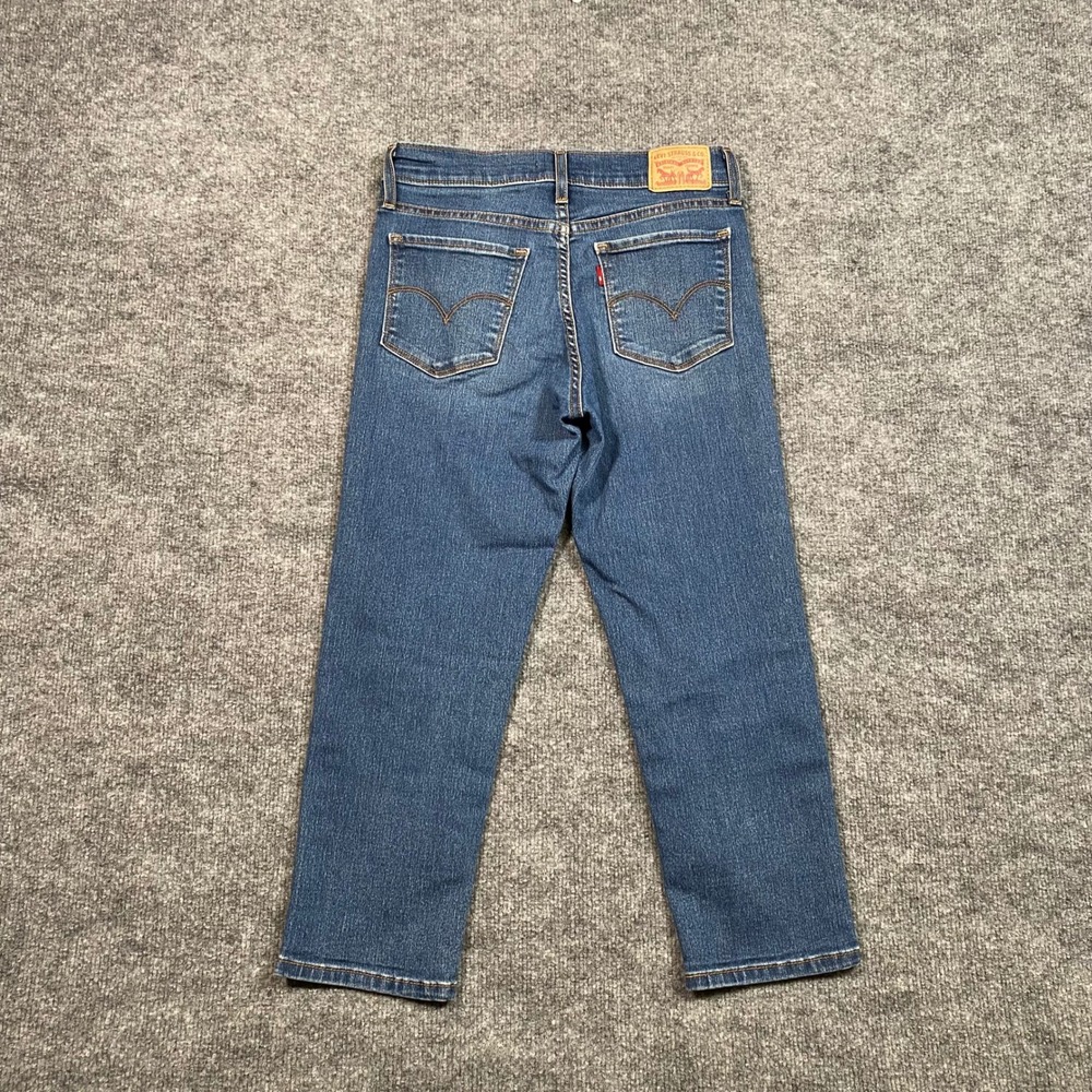 Levis 311 Shaping Skinny Capri Jeans W26 Medium Wash Blue Cropped Denim Pants